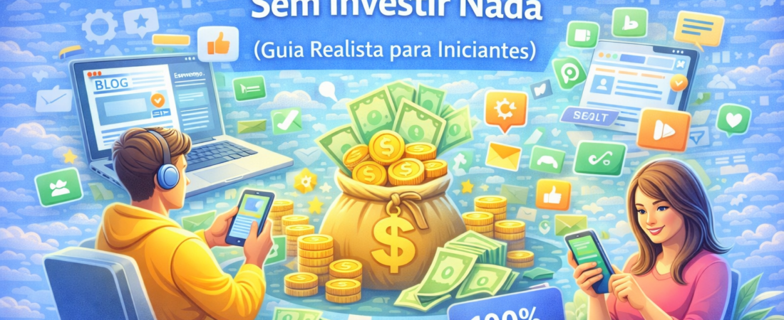 Como Ganhar Dinheiro na Internet Sem Investir Nada (Guia Realista para Iniciantes)