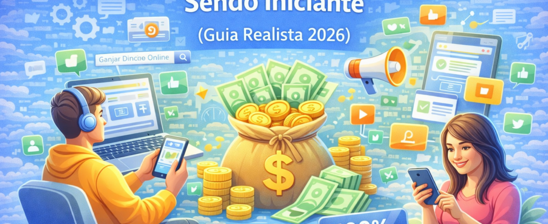 Como Ganhar Dinheiro na Internet Sendo Iniciante (Guia Realista 2026)
